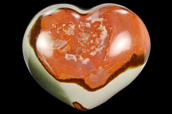 Wide, Polychrome Jasper Heart - Madagascar #126722